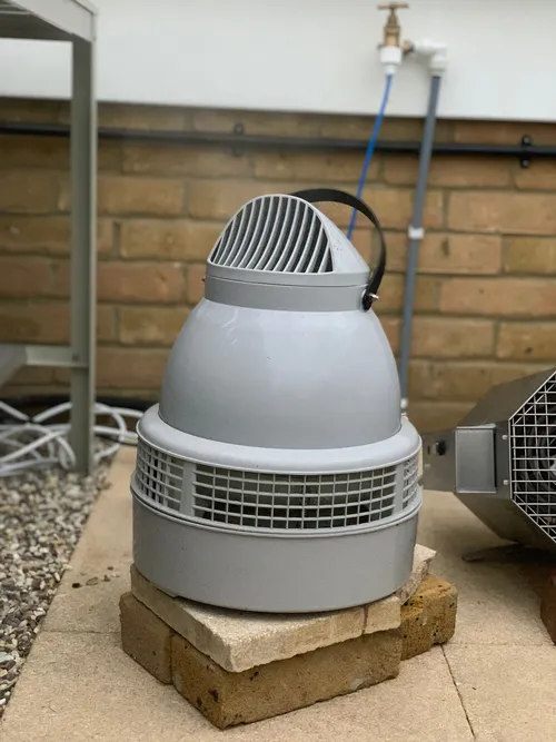 02. My hydrofogger, used to keep summer temperatures down and humidity high