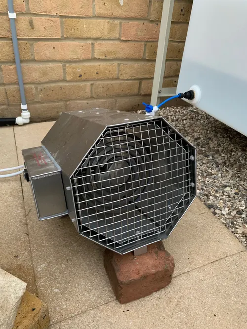 01. The electric fan heater which developed a fault