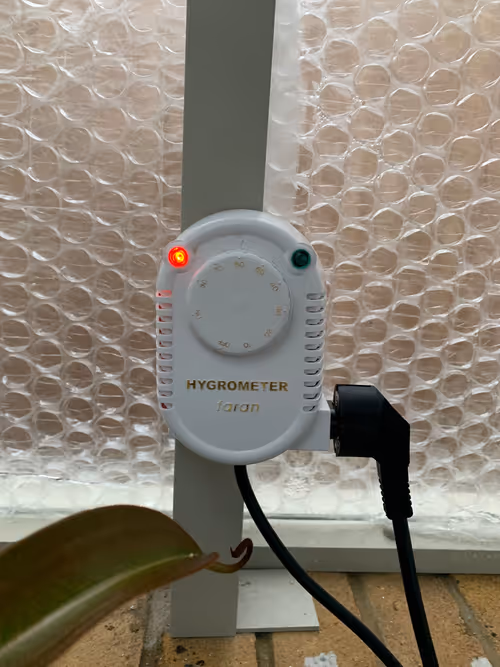 02. My hygrostat, which turns my fogger on and off based on the humidity