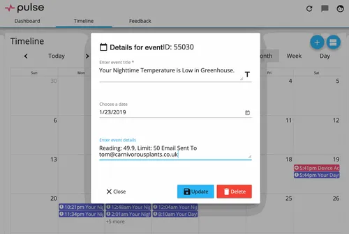 The Pulse app can be accessed on desktop too - here's the calendar view.