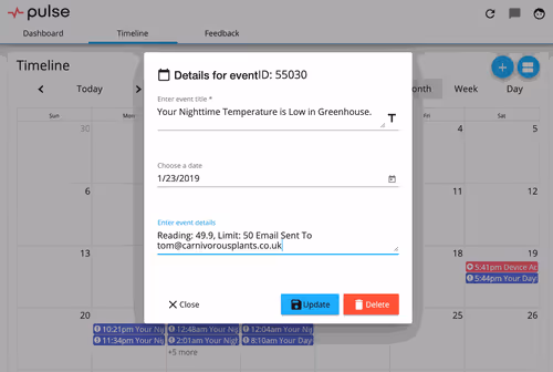 The Pulse app can be accessed on desktop too - here's the calendar view