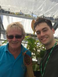 Selfie with Paul and Chester's Nepenthes truncata x merrilliana.